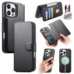 Per iPhone 16 Pro Custodia Neo Finger Grip Strap MagSafe Custodia in pelle per telefono (nero)