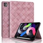 Per iPad Air 11 2025/2024 Custodia per tablet intelligente in pelle goffrata a rombo (rosa)