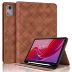 Per Lenovo Tab M11 / Xiaoxin Pad 11 2024 Custodia per tablet intelligente in pelle goffrata a rombo (marrone)