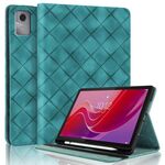 Per Lenovo Tab M11 / Xiaoxin Pad 11 2024 Custodia per tablet intelligente in pelle goffrata a rombo (verde)