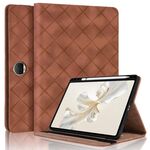 Per Honor Pad 9 12.1 2023 Custodia per tablet in pelle goffrata a rombo (marrone)