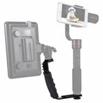 Supporto per impugnatura portatile con staffa a forma di L PULUZ con supporti per pattini freddi su due lati per flash video, fotocamera DSLR