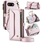 Per Google Pixel 9a CaseMe C36 Porta carte con cerniera Portafoglio RFID Antifurto Custodia in pelle per telefono (rosa)