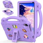 Per Urao Jeazans OC101 / C107 Android 2024 Custodia per tablet antiurto in EVA con supporto per bambini (viola chiaro)