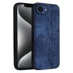 Per iPhone 16e AZNS Custodia per telefono con effetto pelle in rilievo 3D (blu zaffiro)