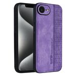 Per iPhone 16e AZNS Custodia per telefono con effetto pelle in rilievo 3D (viola)