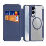 Per Samsung Galaxy S25 Edge 5G DUX DUCIS Skin X Pro Series Magsafe PC + TPU Custodia in pelle per telefono (blu)