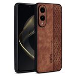 Per Samsung Galaxy S25 Edge 5G AZNS Custodia per telefono con effetto pelle in rilievo 3D (marrone)