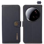 Per Xiaomi 15 Ultra KHAZNEH Custer Texture RFID Custodia in vera pelle per telefono (blu)