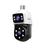SriHome SH068 E27 4MP HD Telecamera a doppia lente con lampadina IP66 impermeabile per esterni (bianca)
