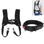PULUZ 2 in 1 Cinturino multifunzionale per cintura + Kit per doppia tracolla con gancio per fotocamere SLR / DSLR