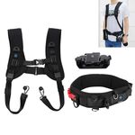 PULUZ 3 in 1 Cinturino multifunzionale con cintura in vita + doppio cinturino sulle spalle + kit di clip per fotocamera con gancio per fotocamere SLR / DSLR
