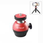 Adattatore per treppiede in ABS con testa a sfera in lega di alluminio CNC PULUZ 1/4 di pollice (rosso)