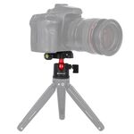 PULUZ Testa a sfera in metallo panoramica con rotazione a 360 gradi con piastra a sgancio rapido per DSLR e fotocamere digitali (nera)