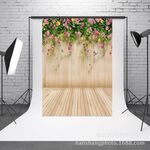 1.5m x 2.1m Simulazione Legno Plancia Fiore Parete Foto Puntelli Fotografia Sfondo Panno