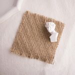 10 pezzi 12x12 cm bordi strappati vintage grossolana iuta profumata candela sottobicchiere fotografia decorazione puntelli (lisca di pesce)