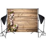 1,25 m x 0,8 m finto legno bordo di grano Gourmet 3D foto fotografia sfondo panno (MB1)
