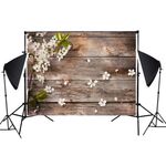 1,25 m x 0,8 m finto legno bordo di grano Gourmet 3D foto fotografia sfondo panno (MB2)