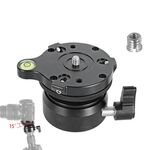 Bexin Dy-60n 1/4 pollici DUD TREFT DOME Treppiede professionale Livellamento Panorama a 360 gradi Base di panoramica con livello di bolla e adattatore a vite da 3/8 pollici