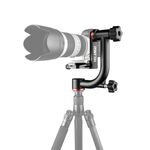 Yelangu A201 Header Gimbal Gimbal orizzontale a 360 gradi per telecamere DV e SLR (nero)