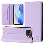 Per ASUS Zenfone 12 Ultra RC01 Custodia per telefono in pelle RFID con ventosa magnetica a doppia piega (viola chiaro)