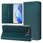 Per ASUS Zenfone 12 Ultra RC01 Custodia per telefono in pelle RFID con ventosa magnetica a doppia piega (verde scuro)