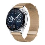 Cinturino Milanese con fibbia magnetica doppia universale Kalebol da 22 mm (oro rosa)