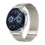 Cinturino Milanese con fibbia magnetica doppia universale Kalebol da 22 mm (Starlight)