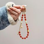 Catena per telefono Lucky Cat Fortune Red Crystal