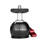 YELANGU Adattatore per testa a sfera per treppiede in metallo panoramico a 360 gradi per auto Dolly (nero)
