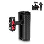 PULUZ Manico laterale in metallo per fotocamera universale con supporto per slitta fredda per stabilizzatore della gabbia della fotocamera (nero)