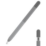 Per Apple Pencil USB-C AhaStyle PT102-3 Custodia in silicone con pennino sfumato (grigio)