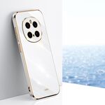 Per Honor Magic7 Pro XINLI Custodia per telefono in TPU elettroplaccato 6D con bordo dritto (bianco)