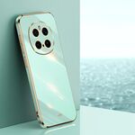 Per Honor Magic7 Pro XINLI Custodia per telefono in TPU elettroplaccato 6D con bordo dritto (verde menta)