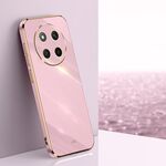 Per Honor X60 Pro XINLI Custodia per telefono in TPU elettroplaccato 6D con bordo dritto (viola ciliegia)