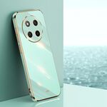 Per Honor X60 Pro XINLI Custodia per telefono in TPU elettroplaccato 6D con bordo dritto (verde menta)
