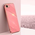 Per iPhone 16e XINLI Custodia per telefono in TPU elettroplaccato 6D con bordo dritto (rosso biancospino)