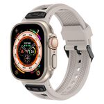 Per Apple Watch 46mm / 49mm / 45mm / 44mm Kalebol Honeycomb TPU Cinturino in maglia nera (Starlight Black Net)