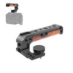 PULUZ Maniglia superiore in legno per fotocamera da 3/8 di pollice con attacco per scarpa fredda (nero)
