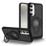 Per Samsung Galaxy S24 5G Custodia magnetica con supporto ad anello (nero)
