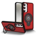 Custodia magnetica con supporto ad anello per Samsung Galaxy S24 5G (rossa)