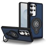 Custodia magnetica con supporto ad anello per Samsung Galaxy S25 Ultra 5G (blu)