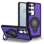 Custodia magnetica con supporto ad anello per Samsung Galaxy S25 Ultra 5G (viola)