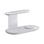 V2206 Caricabatterie wireless 3 in 1 da 15 W con luce notturna (argento)