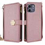 Per Infinix Hot 50i 4G Custodia a tracolla in pelle con texture a croce (oro rosa)