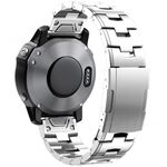 Per Garmin Watch 26mm Oracle Titanium Alloy Watch Band (Argento)
