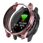 Per Garmin Approach S50 Custodia protettiva per orologio in TPU elettrolitico a copertura totale (rosa)