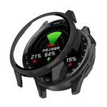 Per Garmin Approach S50 Custodia protettiva per orologio PC integrata con pellicola temperata (nero)