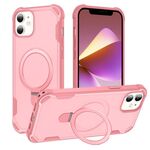 Per iPhone 11 Yingcai Gears MagSafe Holder Custodia antiurto per telefono (rosa)
