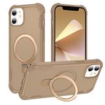 Per iPhone 11 Yingcai Gears MagSafe Holder Custodia antiurto per telefono (marrone)